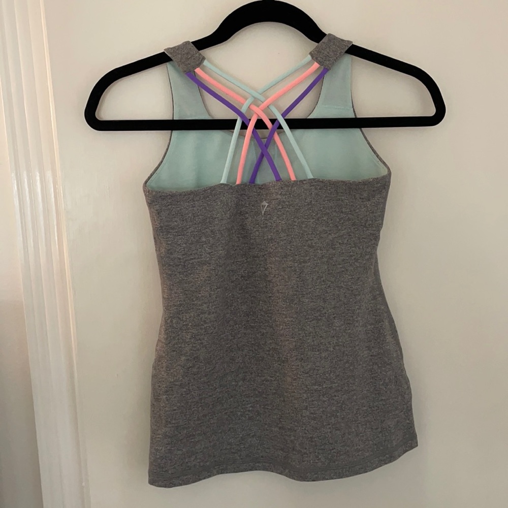 Ivivva cross back tank grey 12